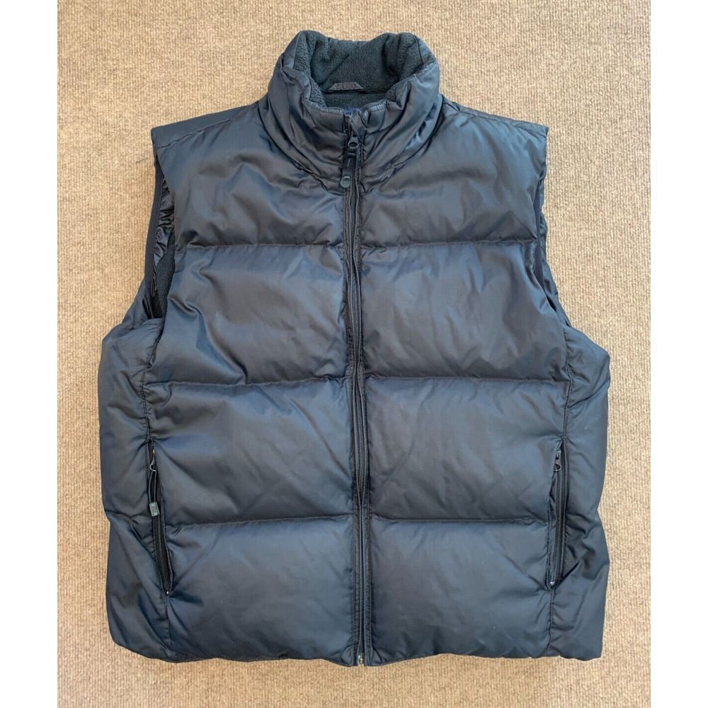 Vintage Gap Puffer Vest Mens S Down Quilted Oversized Canvas Trucker Insulated